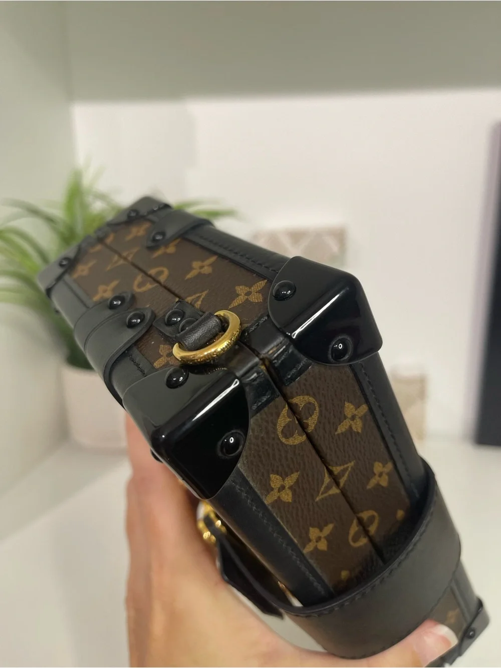 Louis Vuitton Brown Monogram Petite Malle Crossbody Bag